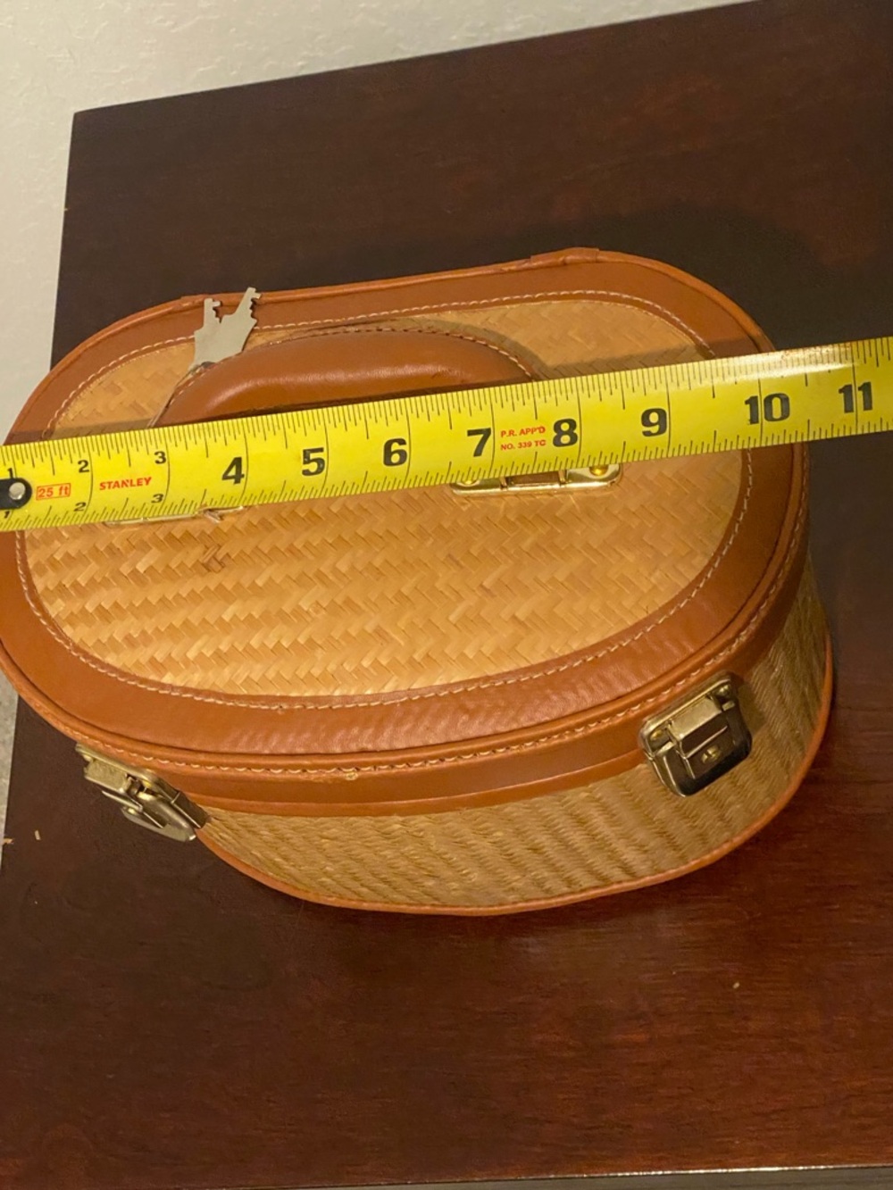 Straw and Leather Basket (1940s–60s) - Picture 10 of 11
